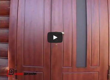 Дверь МДФ с боковой вставкой и стеклопакетом